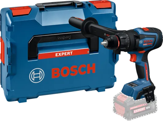 Bosch EXSR18V-150 akku-boremaskine med bærekuffert.
